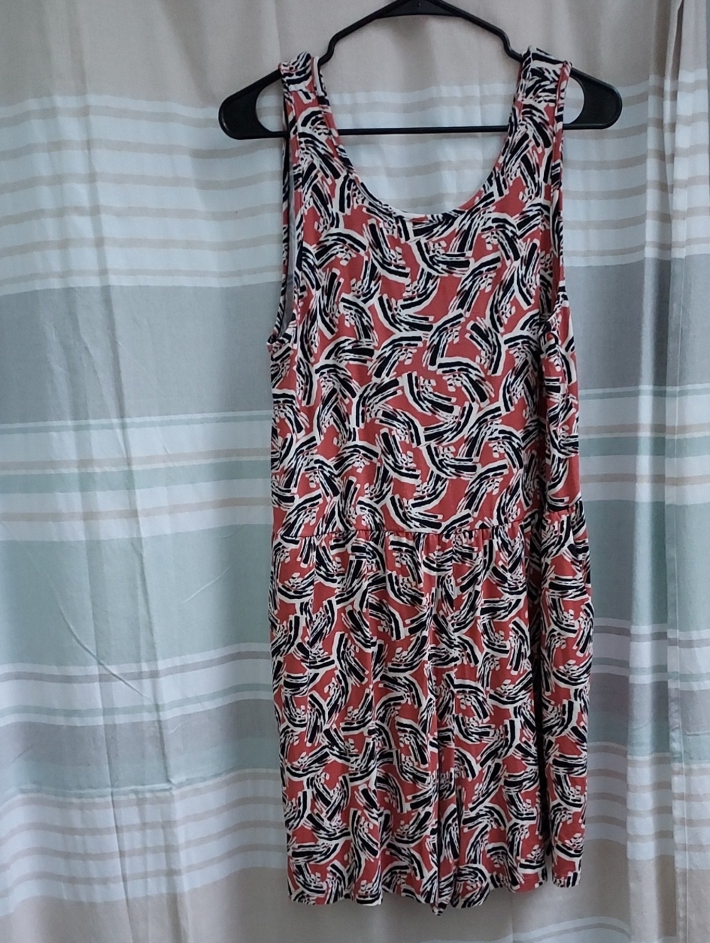 Hawaiin Sleeveless Coral Patterned Women's Romper